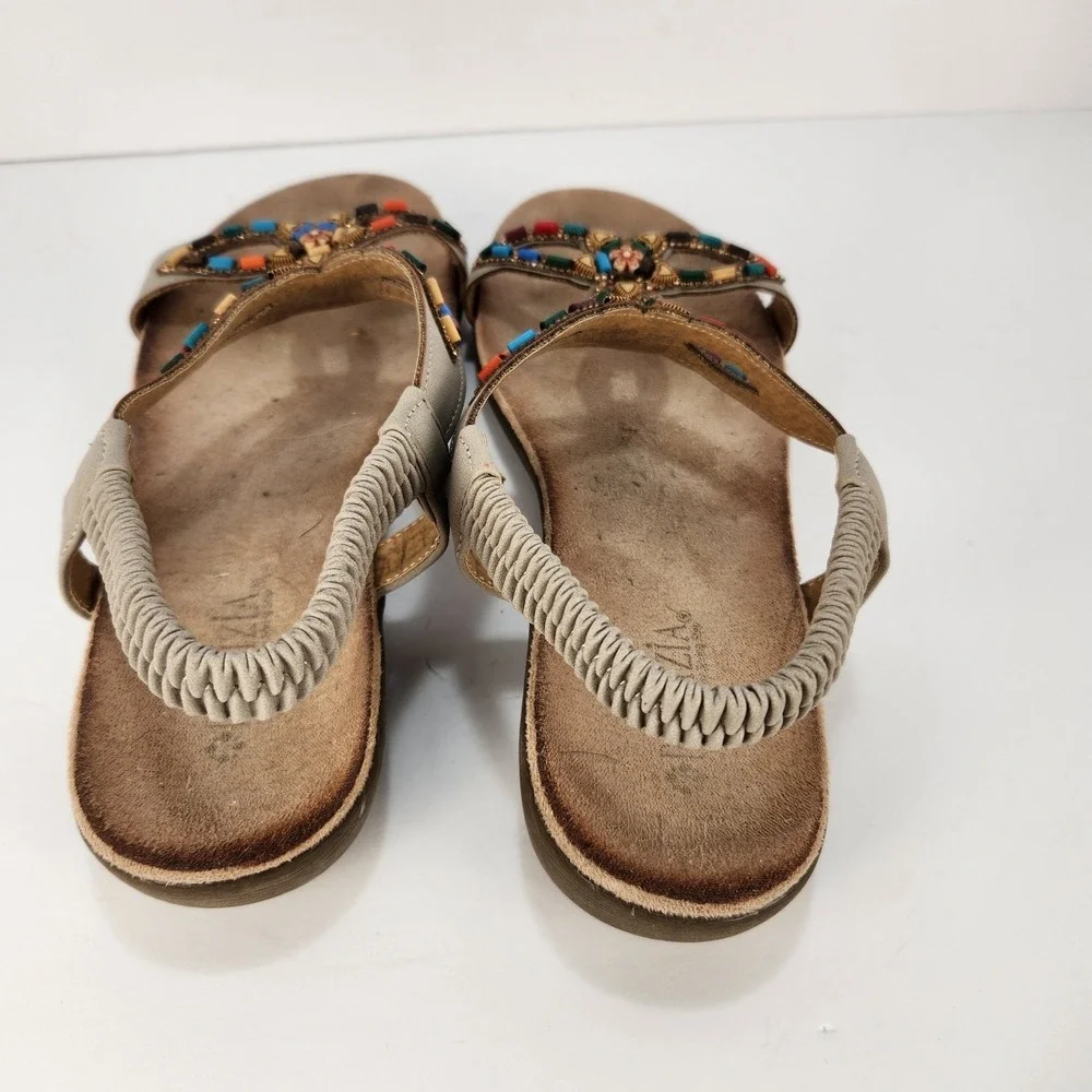 Patrizia Women's Multicolor‎ Beaded Casual Ankle Strap Sandals Size 41 (10-10.5)